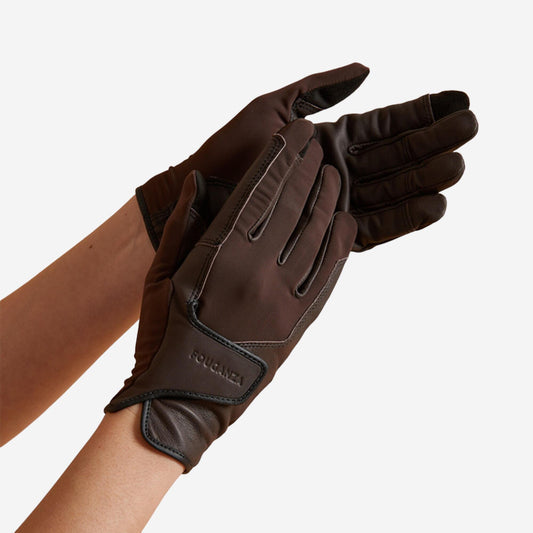 Adult Horse Riding Gloves Classic - Caramel
