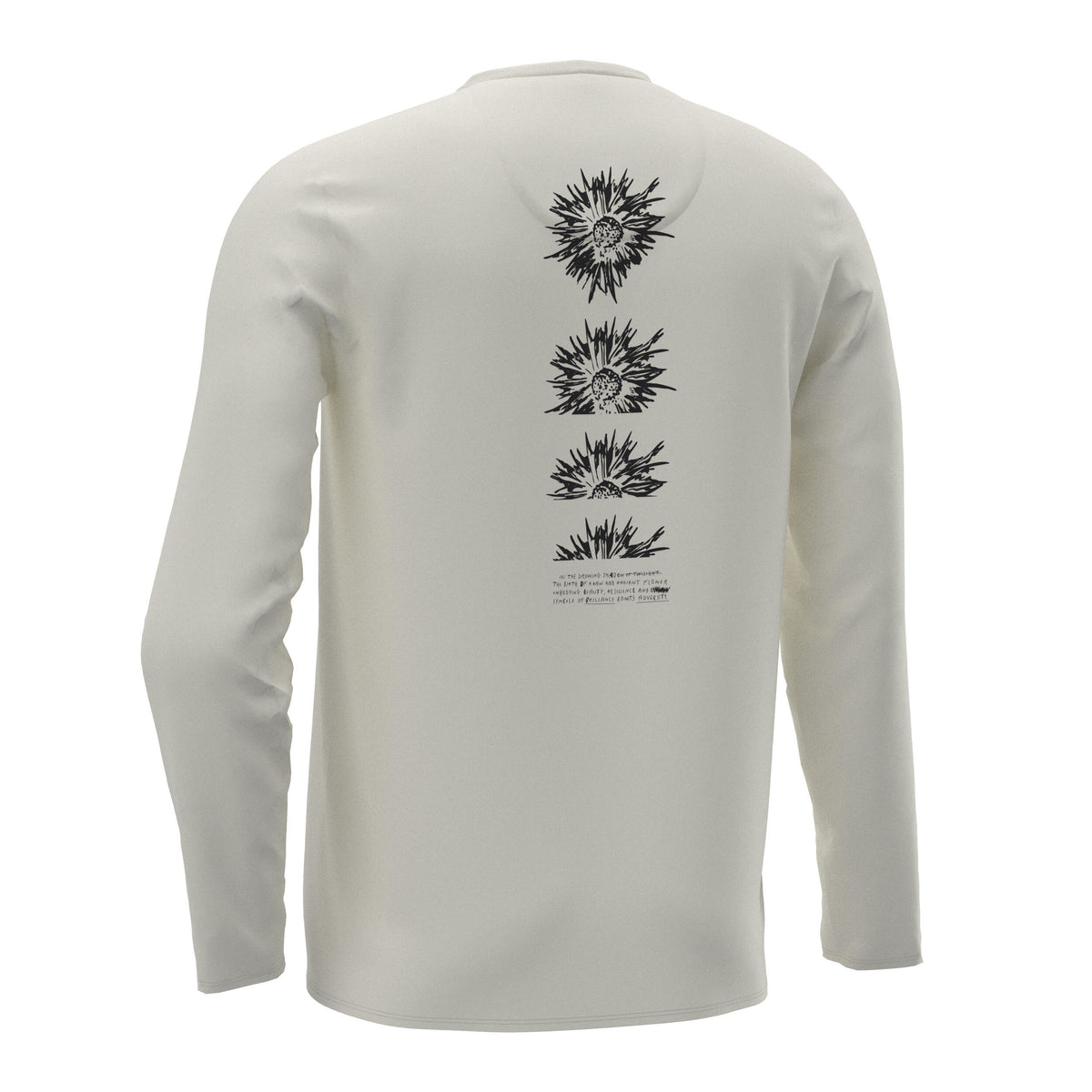 WATER TEE SHIRT UV PRINT M LS FLOWER
