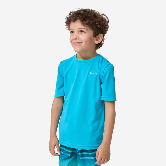 Kids' Surfing UV Protection Water T-Shirt - Sky Blue