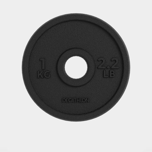 Cast Iron Weight Training Disc Weight 1 kg 28 mm