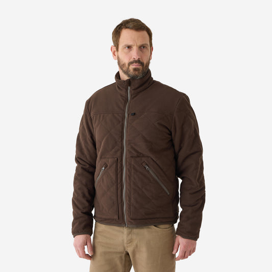 QUILTED JACKET 500 V2 BROWN