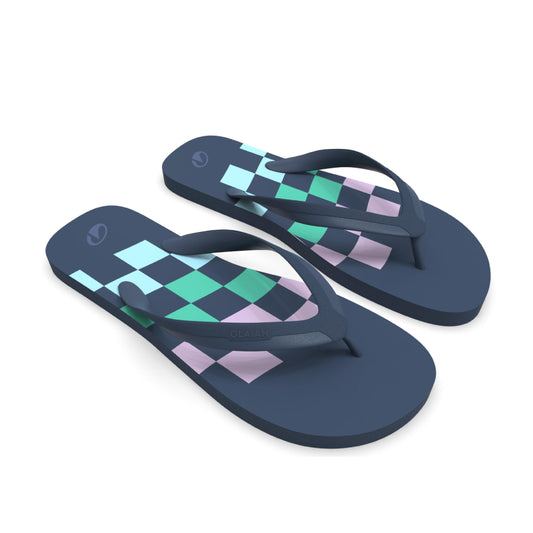 Men's flip-flops - 120 Wavy blue