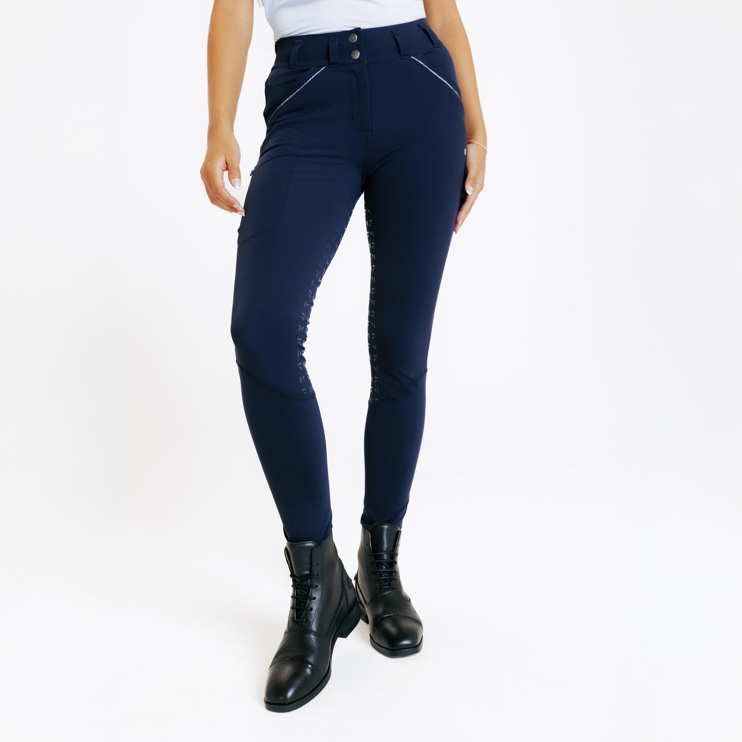 Women's Horse Riding Full Grip Jodhpurs 900 - Navy
