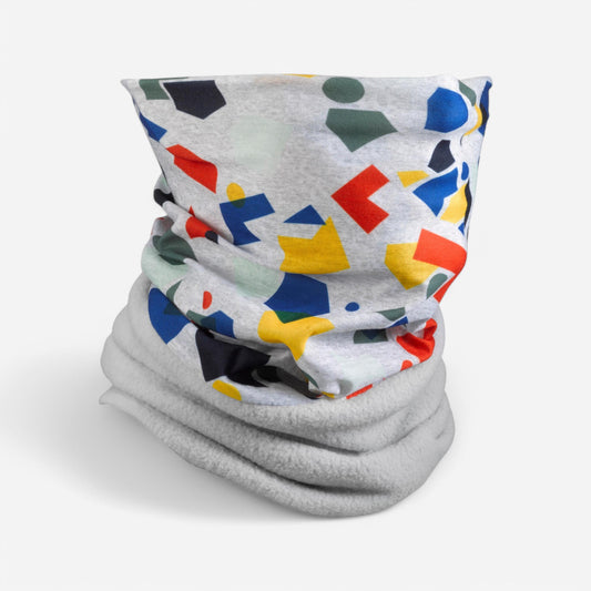 Kids' bi-material neck warmer HUG 500 - Multicolour