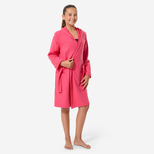 BATHROBE COTTON JR PINK