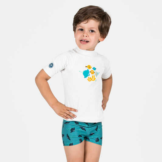 Baby / Kids' swimming boxer - Titou Manta blue