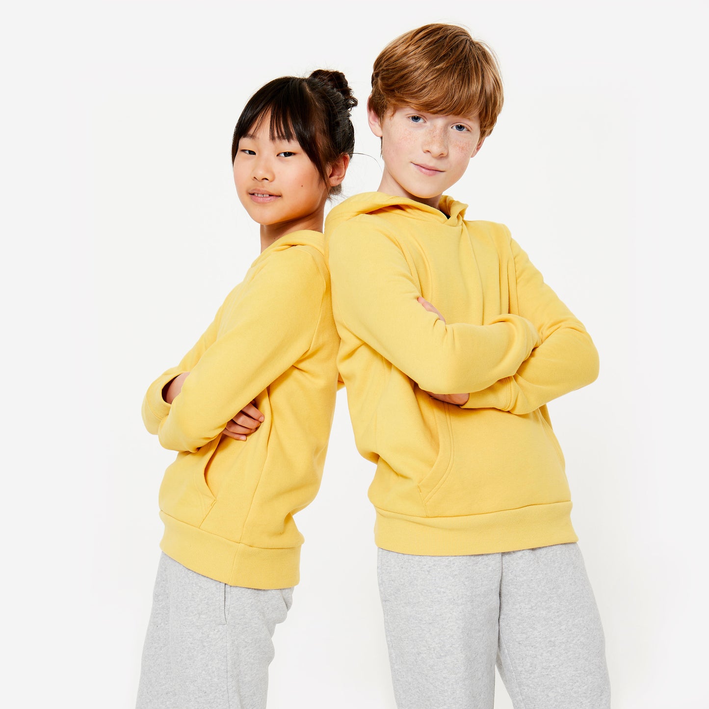 Kids' Cotton Hoodie - Mustard