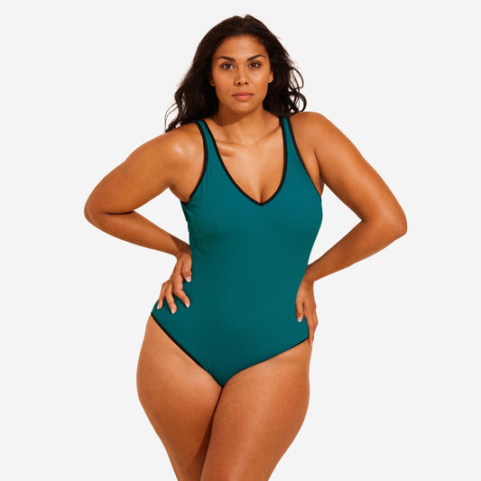 Women's Aquafit 1-piece Swimsuit Ines - Green