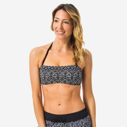 Women's bandeau swimsuit top with removable neck tie LORI ETHNI