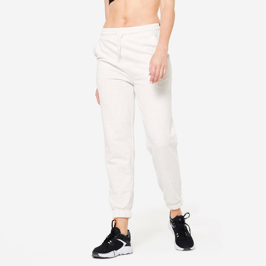 Women's Cotton Jogging Bottoms - White