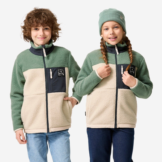 FLEECE NH900 ZIP SHERPA TW GREEN BEIGE