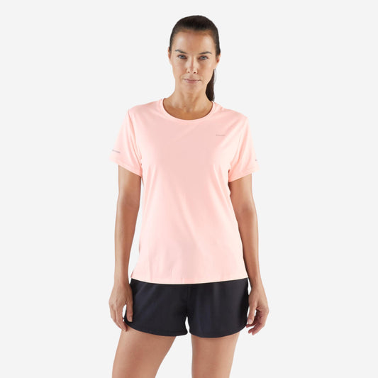 Women's breathable running T-shirt - Kiprun Run 500 Dry - Pink