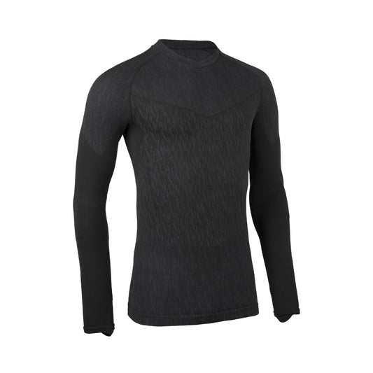 Adult Long-Sleeved Thermal Base Layer Top Keepdry - Black