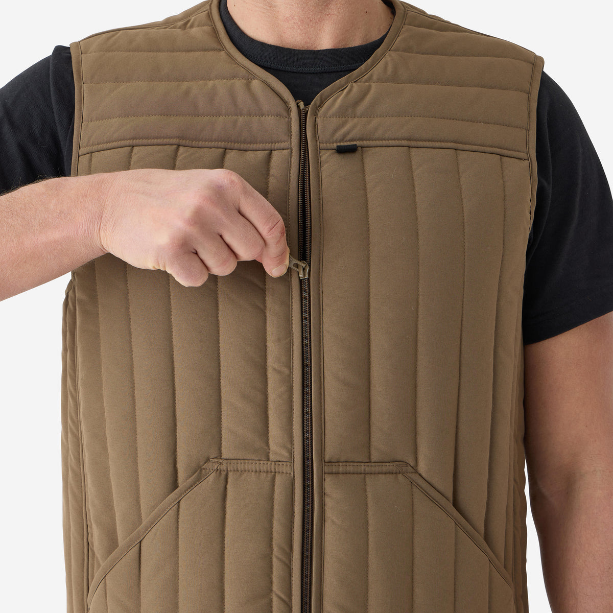 PADDED VEST 100 BEIGE
