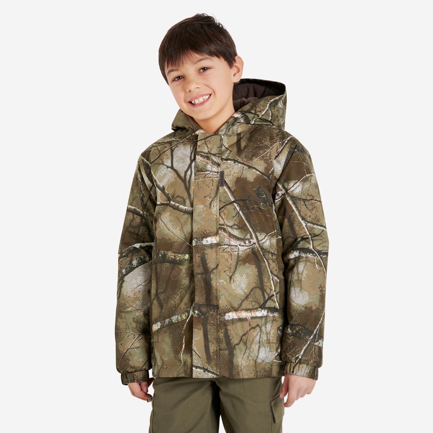 KIDS WARM JACKET 100 CAMOUFLAGE TREEMETIC