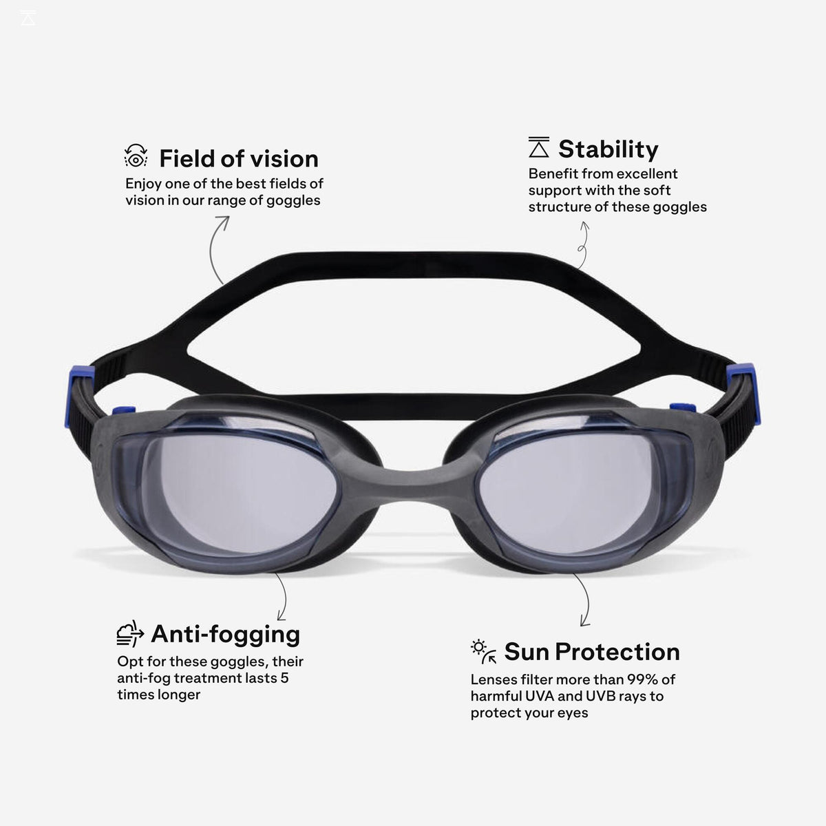 GOGGLES SPIRIT GREY CLEAR BLUE
