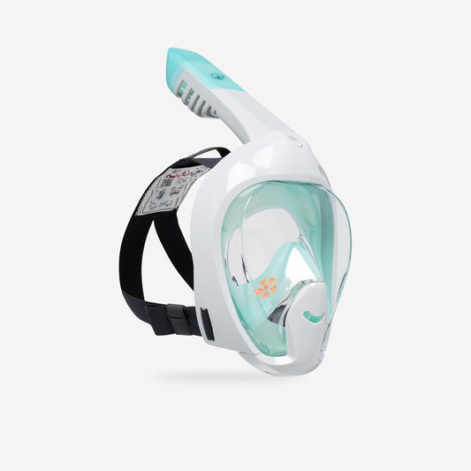 Kids' Easybreath snorkelling surface mask XS (ages 6-10) NO BAG aquamarine green