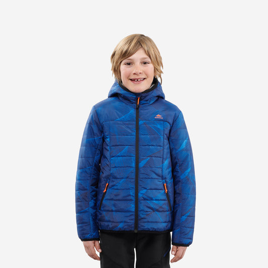 KIDS' PADDED HIKING JACKET MH500 7-15 YEARS - BLUE