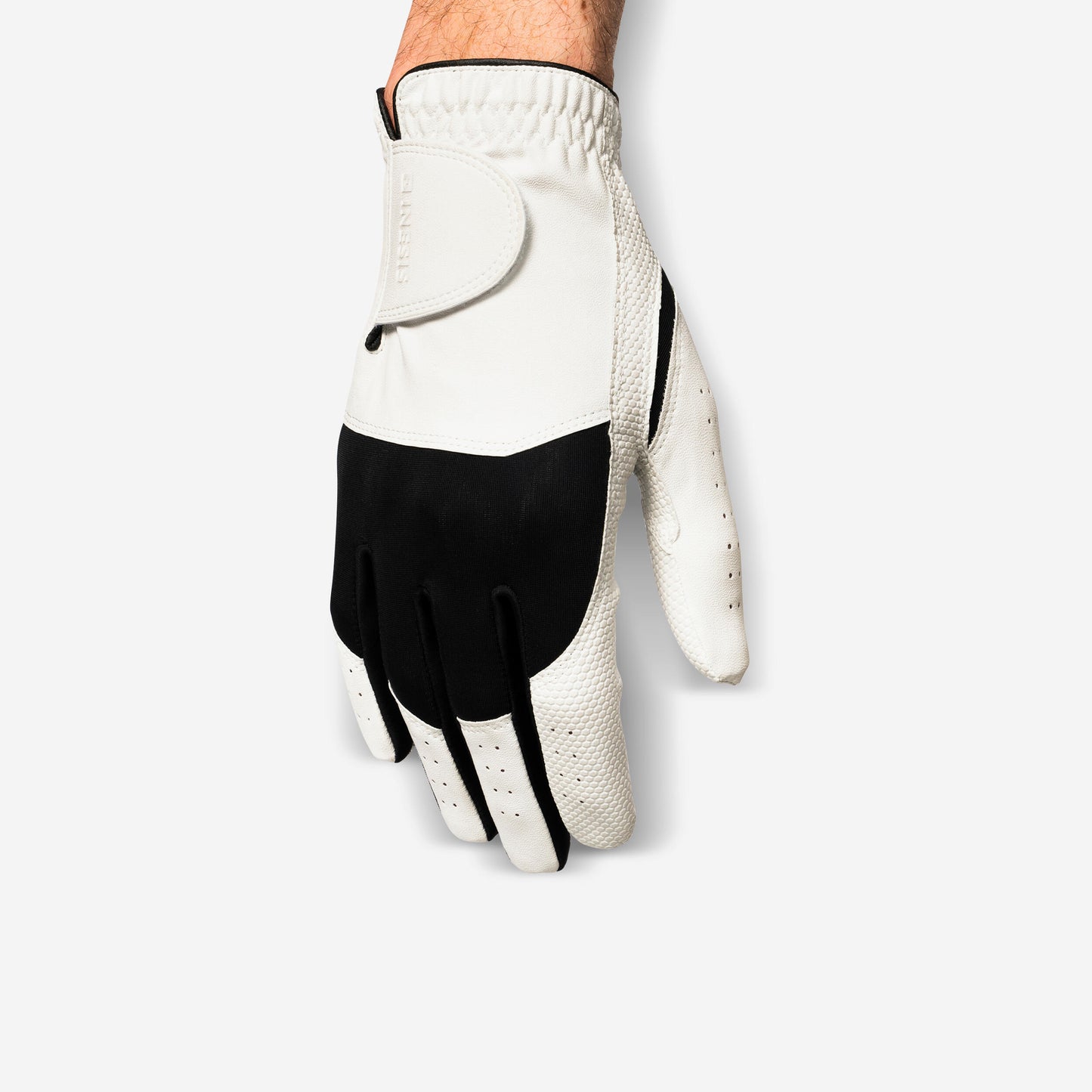 Men's golf glove left handed, 100 white and black