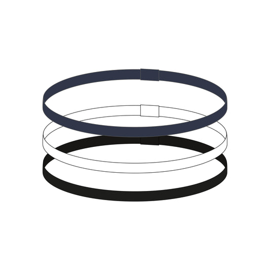 ELASTIC BAND X3 BLACK WHITE NAVY