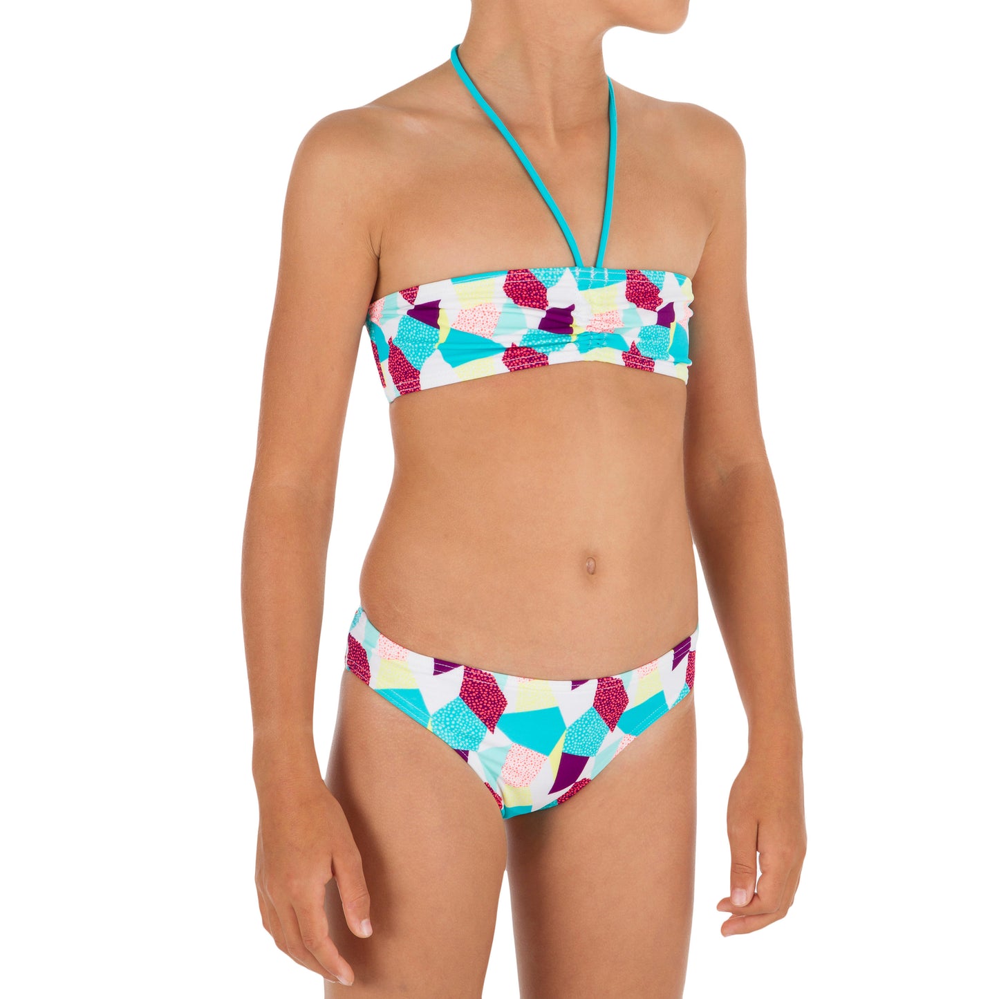 Lali Girls' Two-Piece Bandeau Swimsuit - Cali White