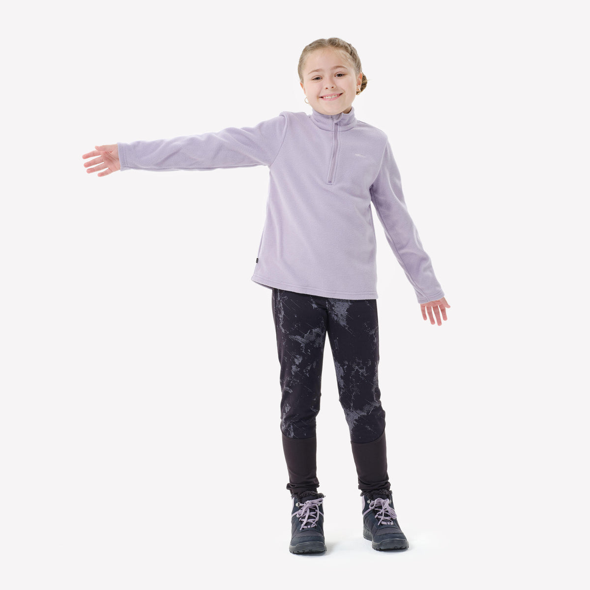 FLEECE MH100 1/2 ZIP TW PURPLE