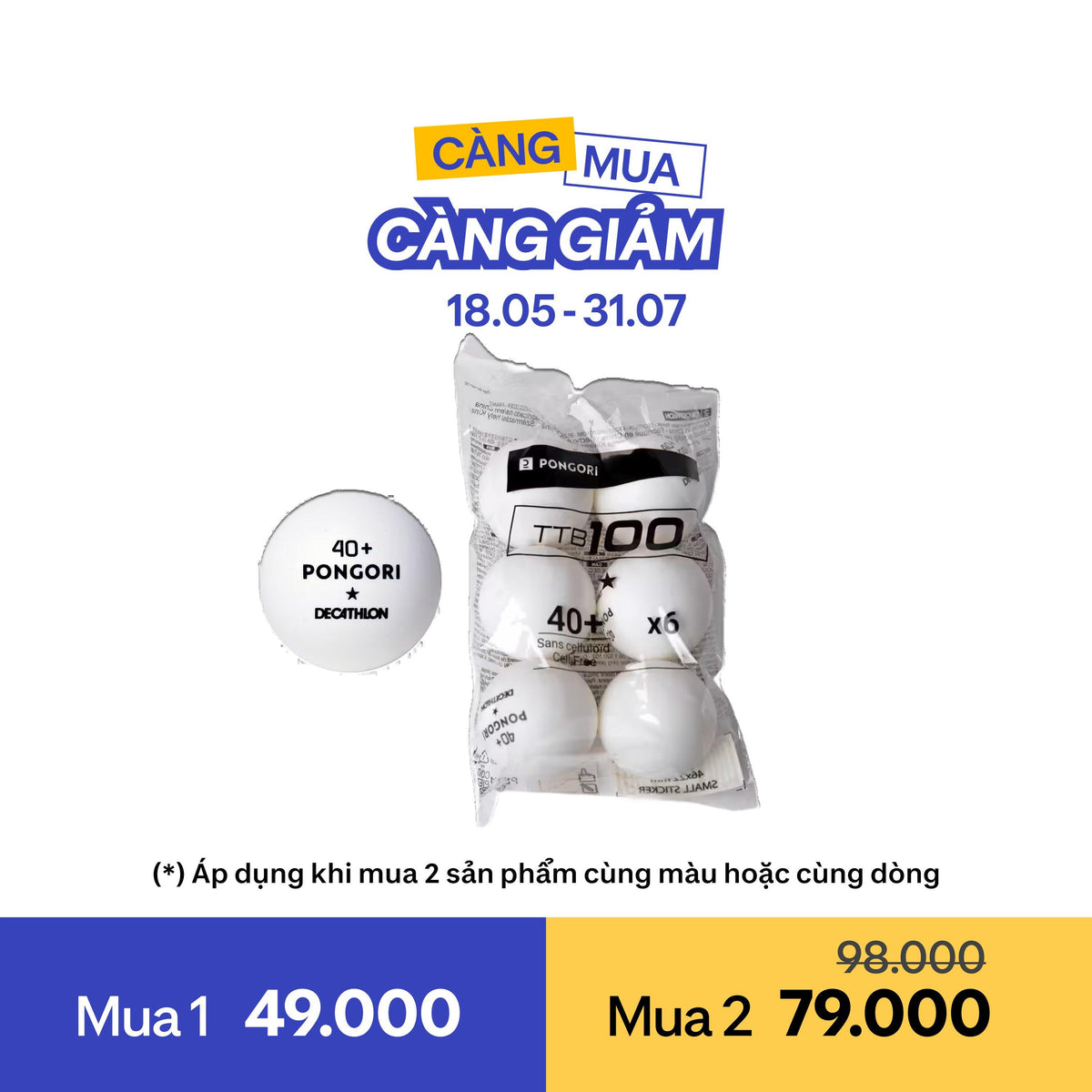 TTB 100* 40+ X6 CN White