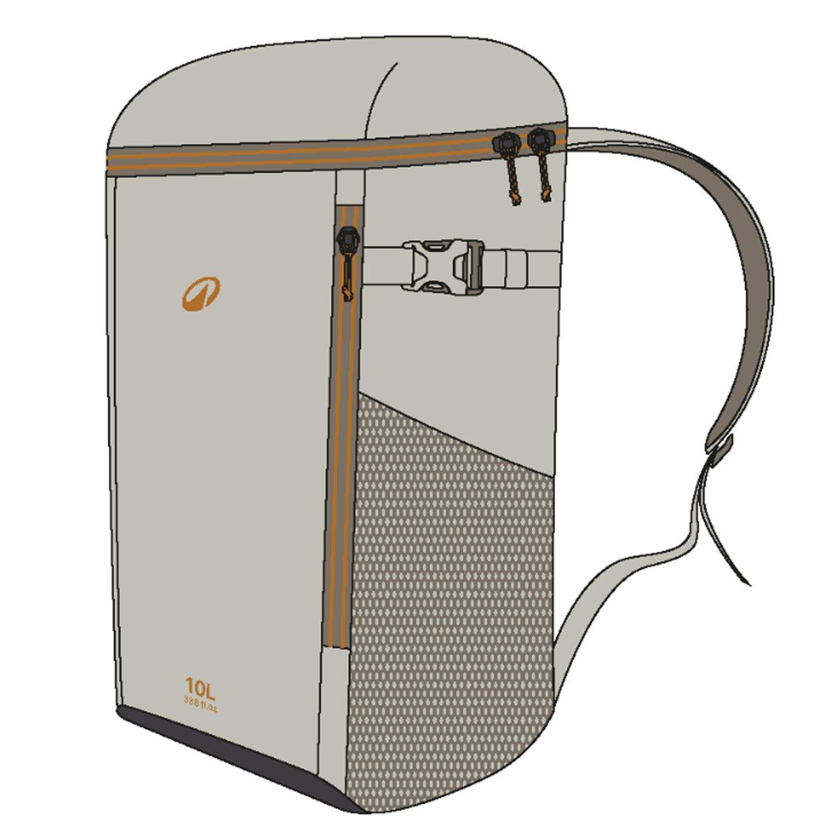 ICE BACKPACK 100 10L BEIGE