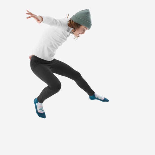 Kids' thermal ski tights BL 500 - Black