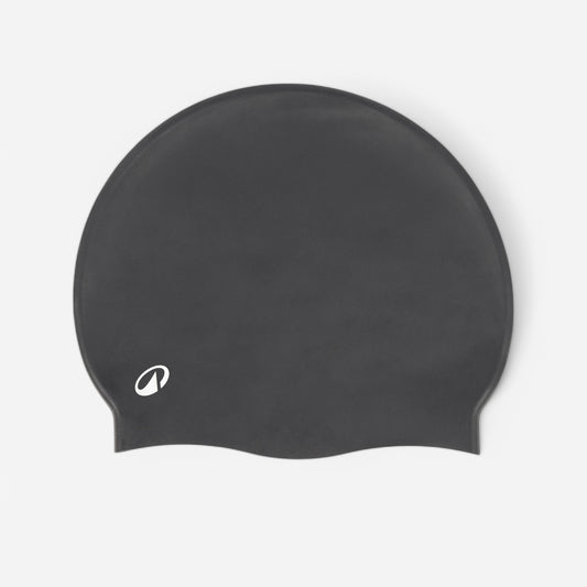 Silicone swim cap - black