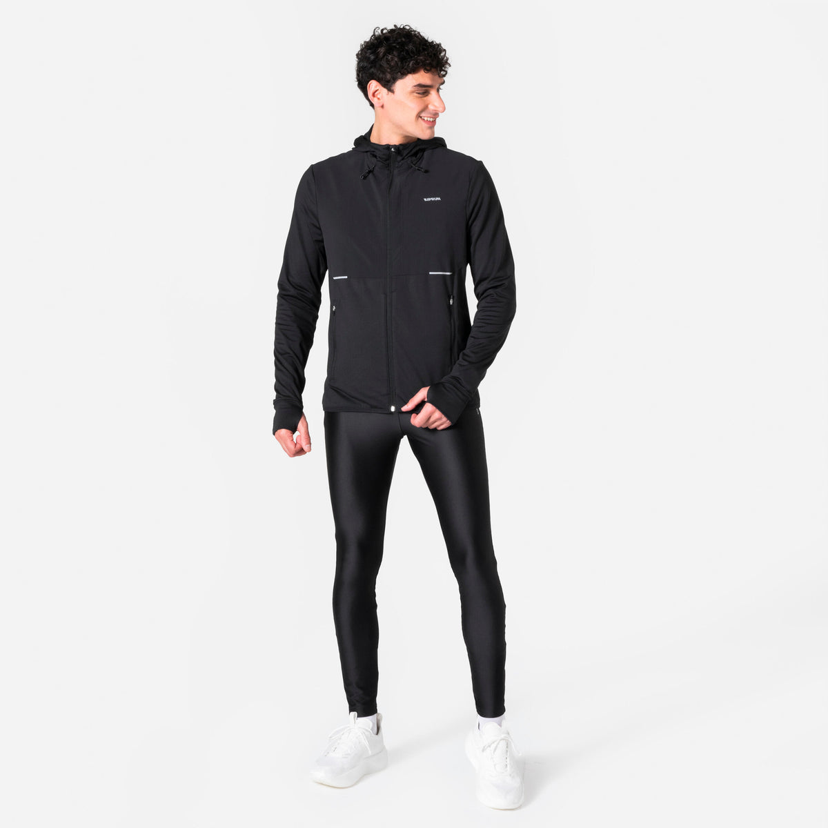 JACKET RUN 100 M WARM BLACK N07A