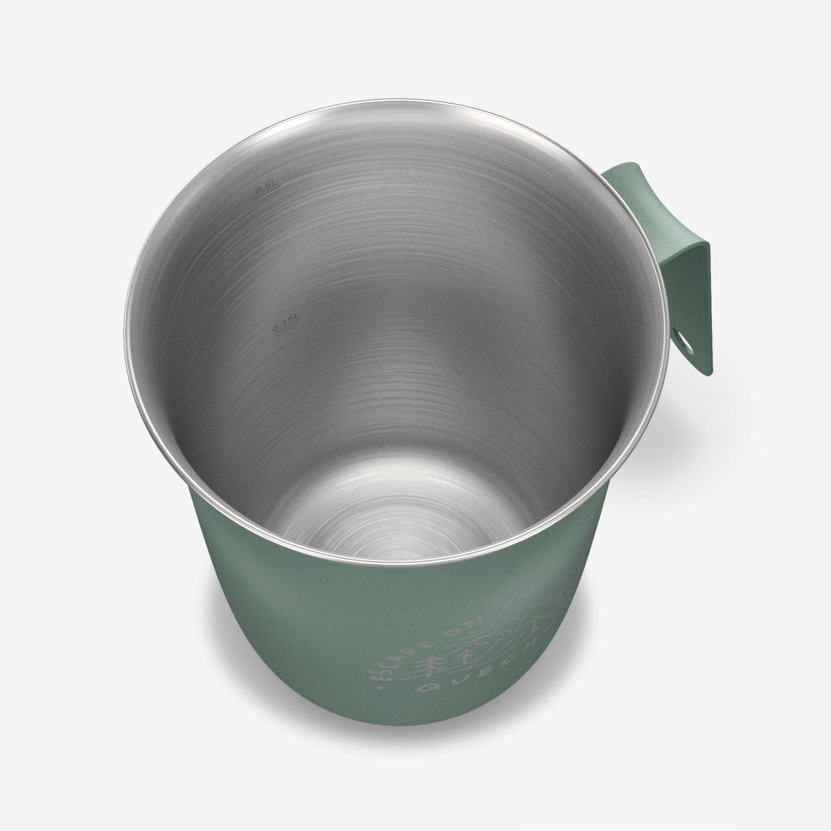 CUP 500 STAINLESS STEEL 0,5L GREEN