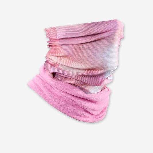 Kids' Bi-Material Neck Warmer HUG 500 - Pink