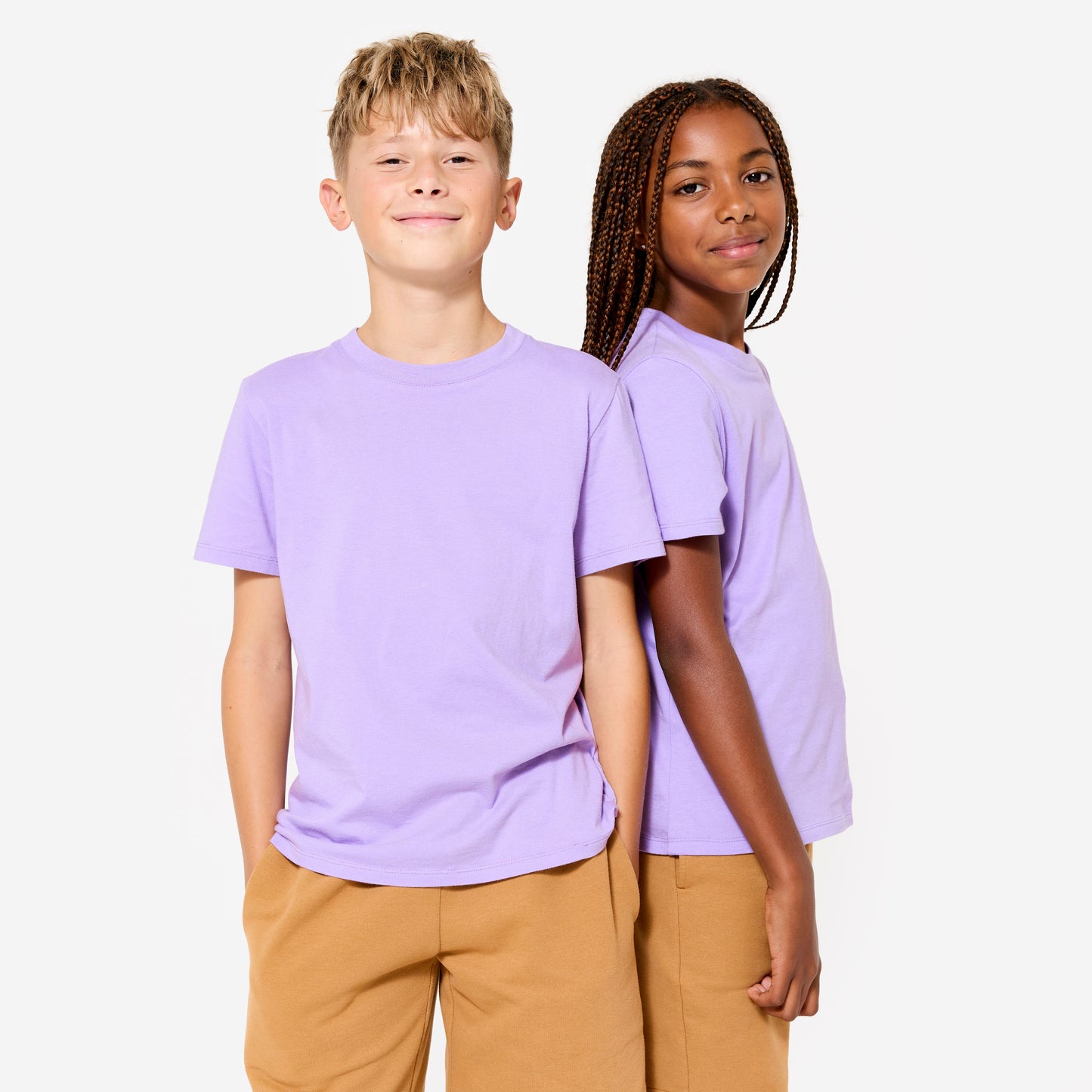 Kids' Unisex Multisports Cotton T-Shirt - Beige