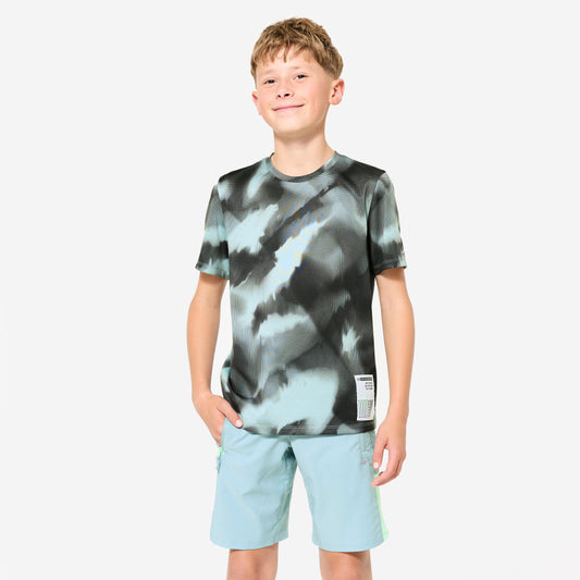 Kids' Multisports Breathable T-Shirt - Grey Print