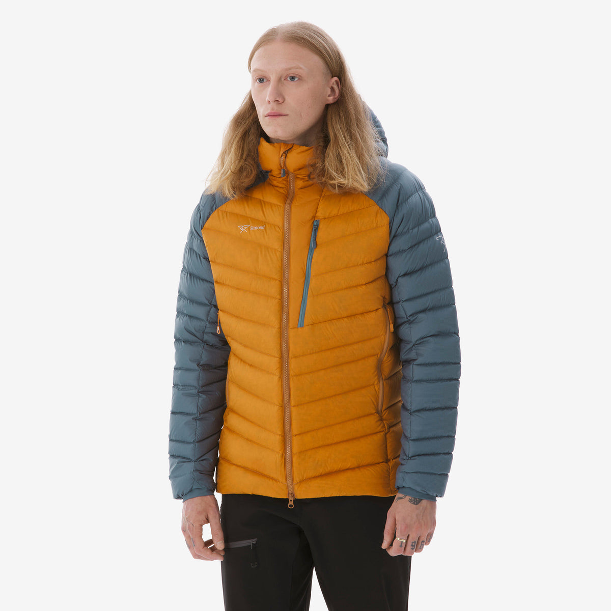DOWNLIGHT JACKET MAN Ochre/Storm blue