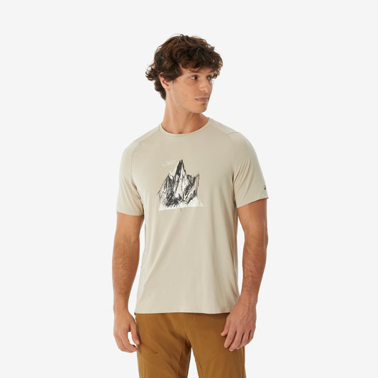 T-SHIRT MH500 M LUNAR BEIGE PEAK