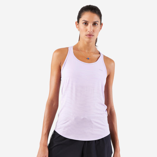 Women's KIPRUN Run 500 Comfort Seamless Running Tank Top - mauve