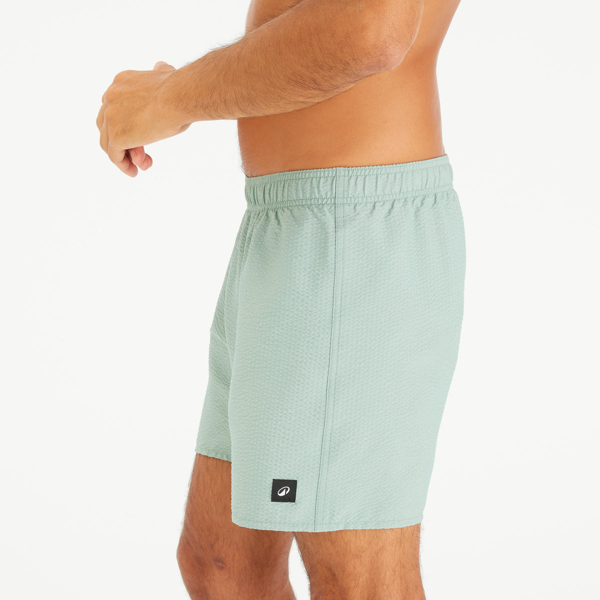 SWIMSHORT 100 BASIC TEXTURED KAKI
