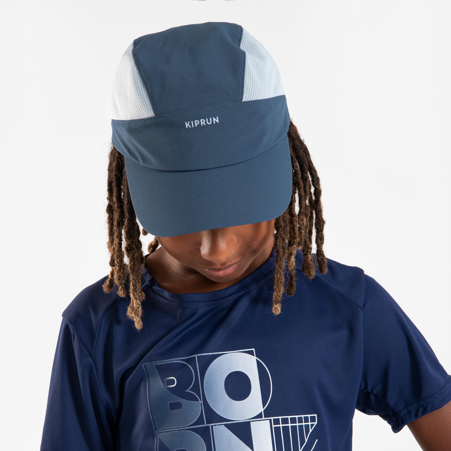 Kids' breathable KIPRUN Run 500 running cap - slate grey