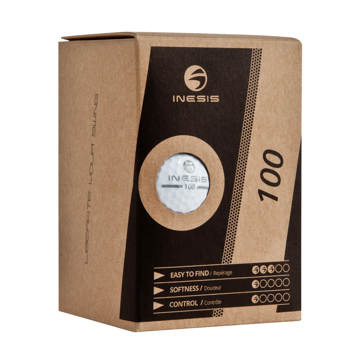 DISTANCE 100 GOLF BALL X12 WHITE