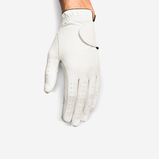 Men's golf glove right handed, 500 white