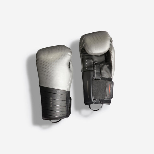 Adult Boxing Sparring Gloves-Grey/Black