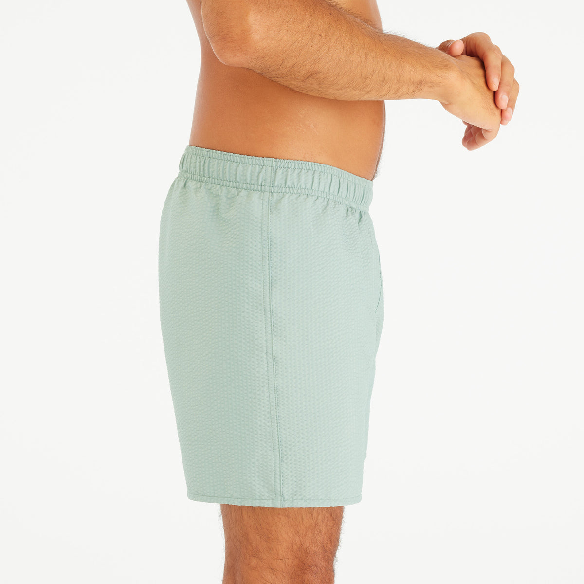 SWIMSHORT 100 BASIC TEXTURED KAKI