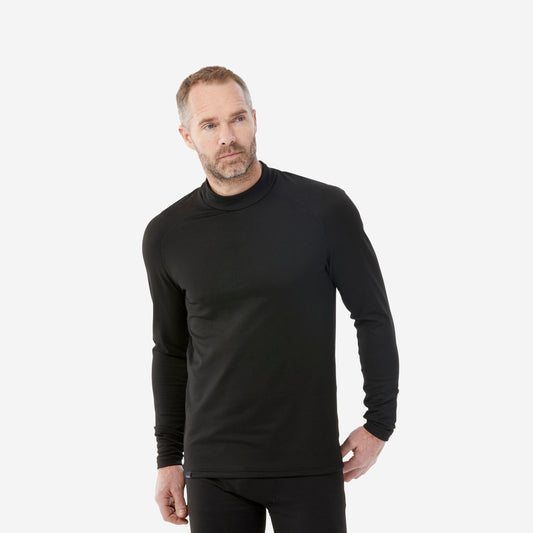 Men's warm and breathable thermal ski base layer, BL 500 - Black