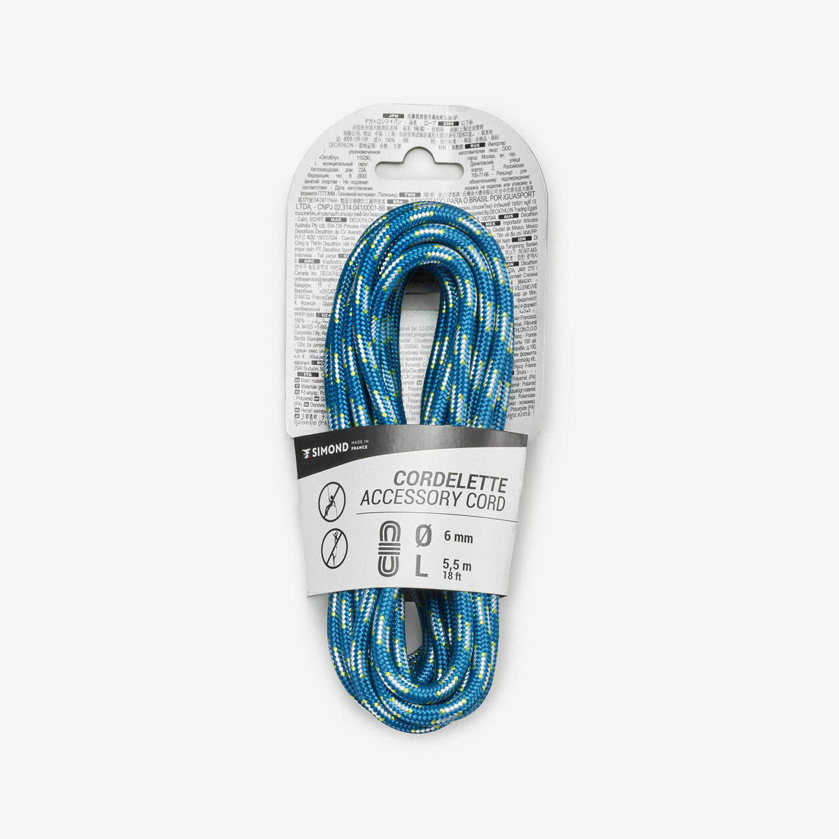 CORD 6mm X 5.5M BLUE