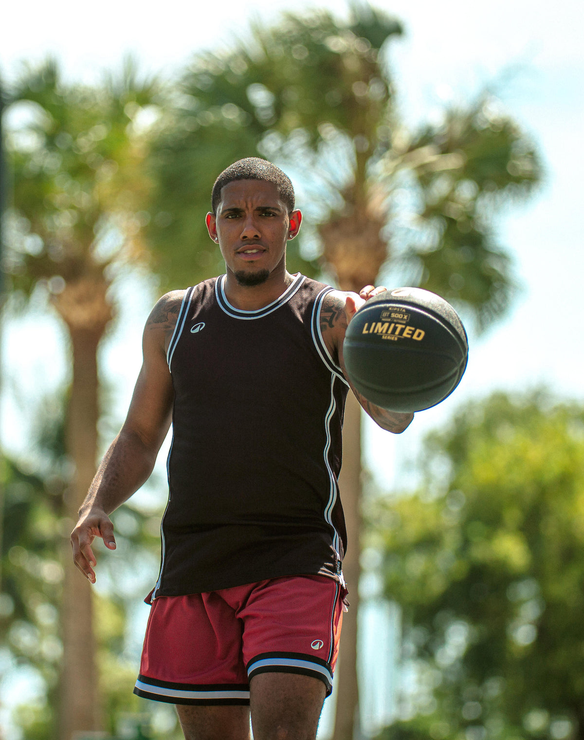 Tank reverse 500 AD black - dark red
