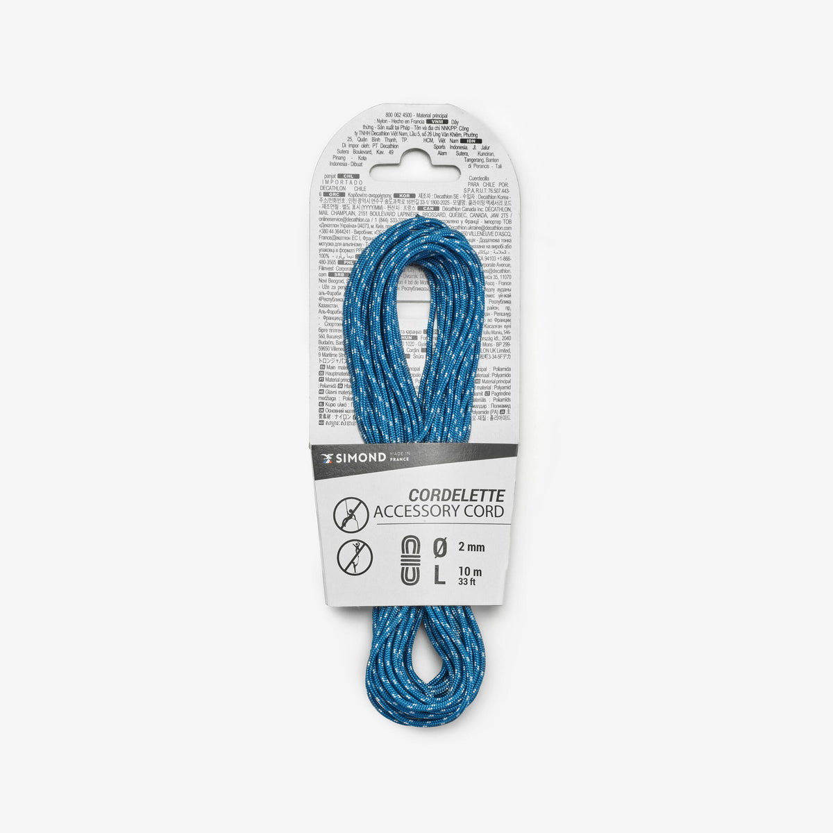CORD 2mm X 10M BLUE