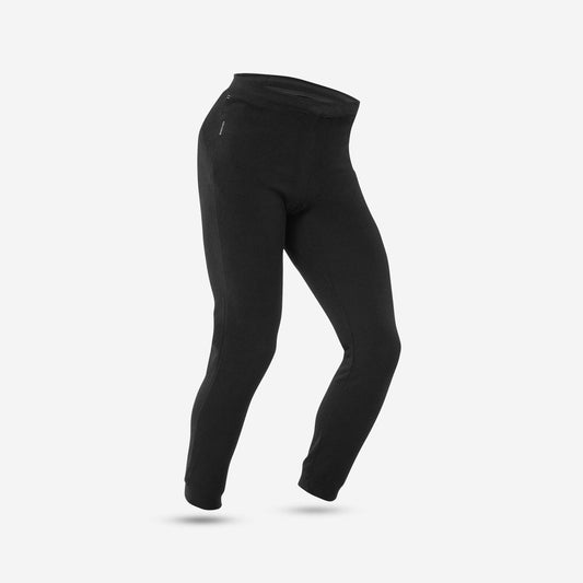 Men's fleece trekking tights, MH100 - Black