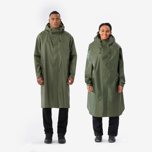 Adjustable rain and hiking poncho, 75 L max, MT900 2.0 Khaki